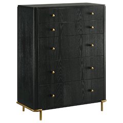 Arini 5-drawer Bedroom Chest Black