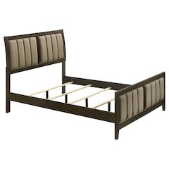 Wilkes 51-inch Upholstered Full Bed Dark Cocoa