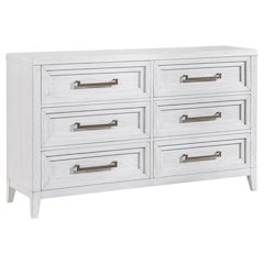 Marielle 6-drawer Bedroom Dresser Distressed White