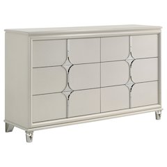 Olivia 6-drawer Dresser Cabinet Pearl White