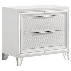 Marmore 2-drawer Nightstand Bedside Table White