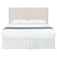 Beige Upholstered Queen – Modern Fabric Bed Headboard