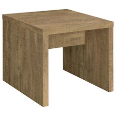 Brown Square End Table - Rustic Wooden End Table, Living Room Accent Furniture