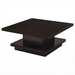 Cappuccino Square Engineered Wood Coffee Table Contemporary Design