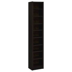 Brown Bookshelf Tall Bookcase with Corner Cabinet Style and Display Shelf