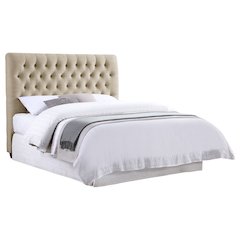 Chloe Upholstered Full Panel Headboard Oatmeal