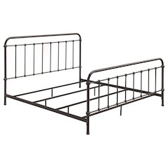 Livingston Metal Eastern King Open Frame Bed Dark Bronze