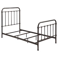 Livingston Metal Twin Open Frame Bed Dark Bronze