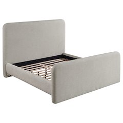 Wren Upholstered Eastern King Panel Bed Grey