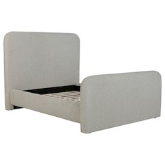 Wren Upholstered Queen Panel Bed Grey