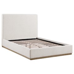 Knox Upholstered Queen Panel Bed Cream