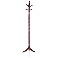 Riona 6 Hook Freestanding Wood Coat Rack Hat Hanger Merlot