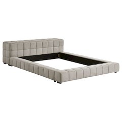 Trinity Upholstered Queen Platform Bed Light Taupe