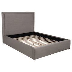 Lawson 55-inch Upholstered Full Panel Platform Bed Mushroom