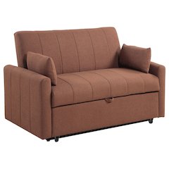 Portland Boucle Upholstered Sleeper Sofa Bed Copper