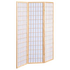 Carrie 3-Panel Room Divider Folding Shoji Screen Natural
