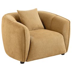 Aleisha Chenille Upholstered Accent Chair Mustard Yellow