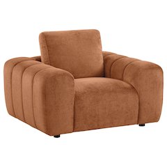Burnett Chenille Upholstered Accent Chair Burnt Orange