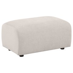 Burnett Chenille Upholstered Ottoman Ivory