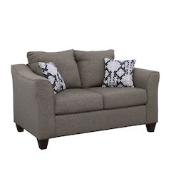 Salizar Upholstered Flared Arm Loveseat Charcoal Grey