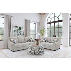Tomkins 2-piece Boucle Upholstered Sofa Set Light Grey