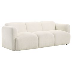 Dorset Fabric Upholstered Round Track Arm Sofa White
