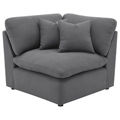 Hobson Upholstered Corner Charcoal