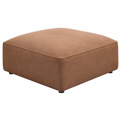 Jennifer Square Upholstered Ottoman Terracotta