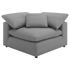 Raleigh Boucle Upholstered Corner Chair Grey