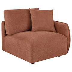 Elysia Chenille Upholstered Modular RAF Chair Coral