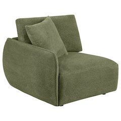 Elysia Chenille Upholstered Modular LAF Chair Green