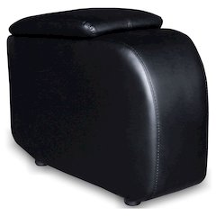 Cyrus Upholstered Home Theater Storage Wedge Console Black