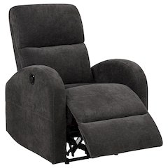 Grant Fabric Upholstered Power Recliner Chair Charcoal Grey