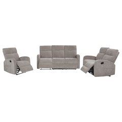 Hamilton Chenille Upholstered Manual Glider Recliner Sand
