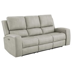 Brickston Triple Power Reclining Sofa Grey