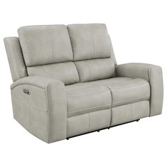 Brickston Triple Power Reclining Loveseat Grey