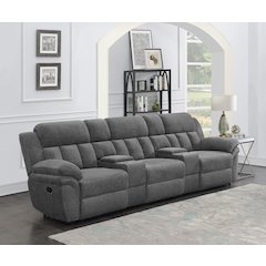 Bahrain 5-piece Upholstered Home Theater Seating Charcoal