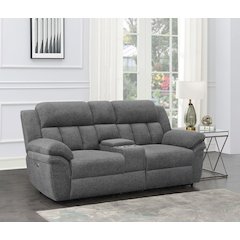 Bahrain Upholstered Power Loveseat Charcoal