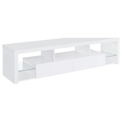 Jude 2-drawer Engineered Wood 71" TV Stand High Gloss White