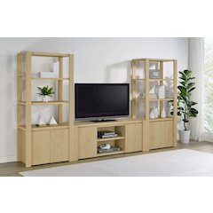 Laurelton 3-piece Entertainment Center TV Stand Light Oak