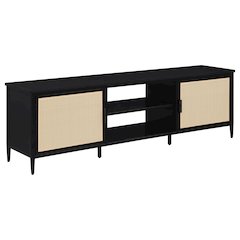 Amherst 2-door 70-inch Metal TV Stand Media Console Black