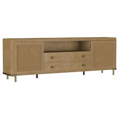 Arini Rattan Cane 2-door TV Stand Media Console Sand Wash