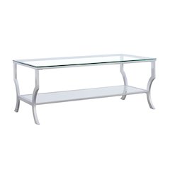 Saide Rectangular Glass Top Coffee Table Chrome