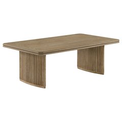 Adina Rectangular Wood Coffee Table Distressed Light Brown