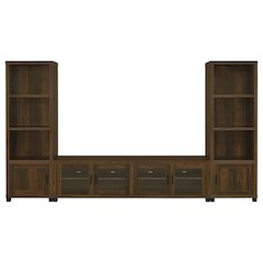 Sachin 3-piece 79" TV Entertainment Center Dark Pine