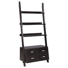Colella 72-inch 5-shelf Storage Ladder Bookshelf Cappuccino