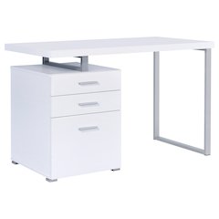 Brennan 47-inch 3-drawer Office Computer Desk White