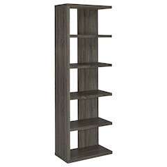 Harrison 71-inch 5-shelf Bookshelf Weathered Grey