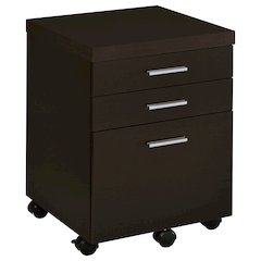 Skylar 3-drawer Home Office Mobile File Cabinet Cappuccino