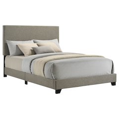 Dorian Fabric Upholstered Full Panel Bed Taupe